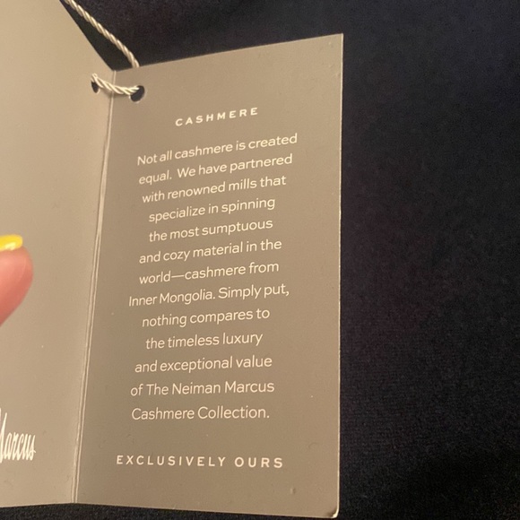 Neiman Marcus NWT NAVY Blue Cashmere Collection Open Cardigan, XL, 64% Silk, 21% - Picture 6 of 9